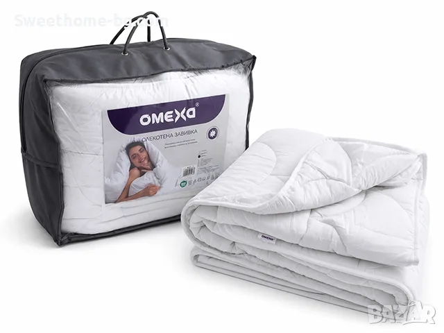 ЗАВИВКА ОЛЕКОТЕНА КАПИТОНИРАНА ЗИМНА 340Г/М2. 200/220СМ. БЯЛО