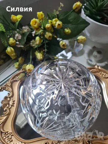 Кристална ваза с кръгла форма , снимка 7 - Вази - 55406548