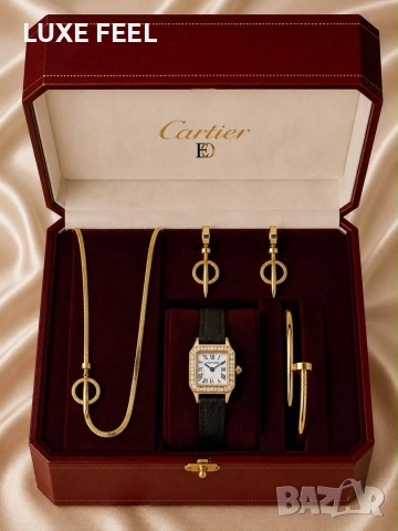 Cartier ⚜️Дамски Часовник + Бижута , снимка 7 - Дамски - 55248845