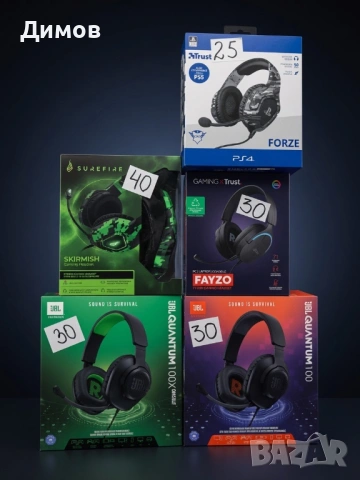 Слушалки за гейминг xbox PS4 PS5 PC