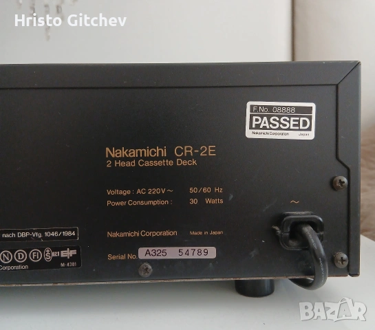Nakamichi cassette deck CR-2E, снимка 7 - Декове - 55078929