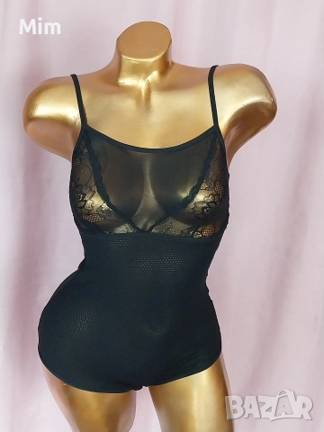 S Черно дантелено боди , снимка 11 - Бельо - 54249121