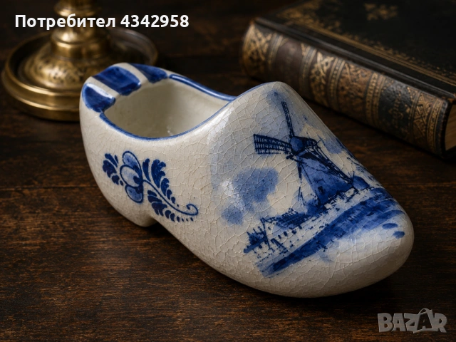 Винтидж декоративна обувка Delft Blue – Холандия .1960-1970г.
