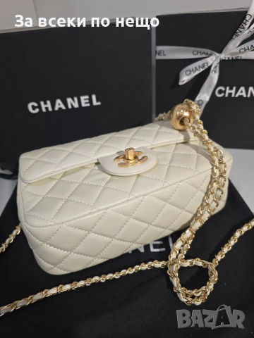 Chanel Flap Bag gold square Дамска Чанта От Естествена Телешка Кожа Код Brand Luxury Fashion28, снимка 9 - Чанти - 54960930