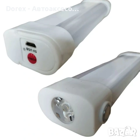 Соларна LED лампа 17см с магнит и USB зареждане, снимка 2 - Къмпинг осветление - 54712006