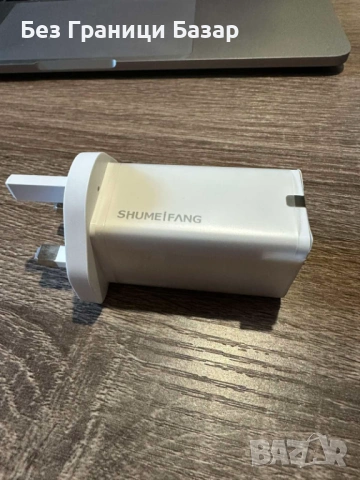 Ново Компактно зарядно устройство 65W GaN за лаптоп телефон таблет UK щепсел