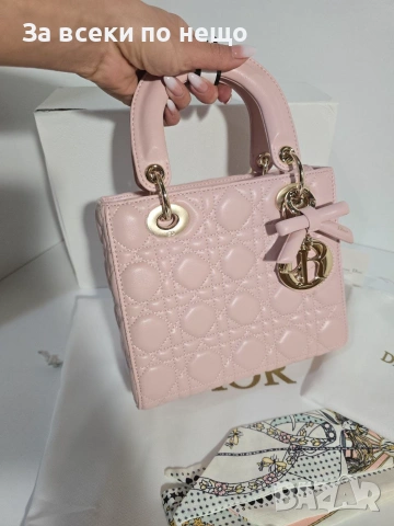 Lady Dior Дамска Розова Чанта От Агнешка Кожа Код Brand Luxury Fashion20, снимка 4 - Чанти - 54960708