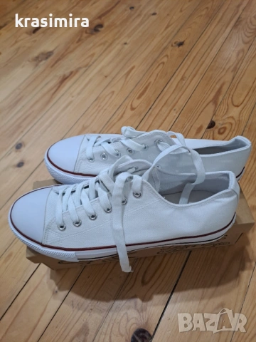 Бели кецове-номер 40, снимка 4 - Кецове - 54061431