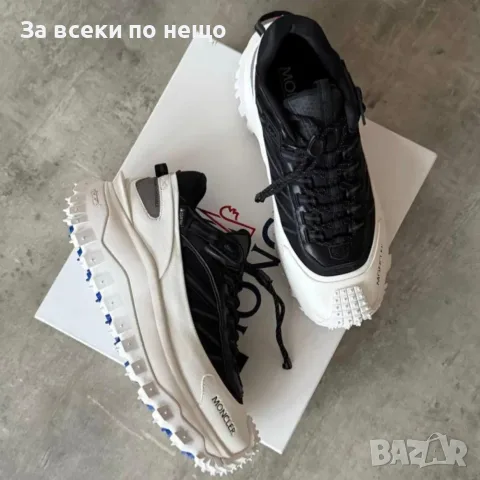 Moncler "Black/White" Унисекс👟Мъжки Маратонки👟Дамски Спортни Обувки Код ch69, снимка 8 - Маратонки - 55482093