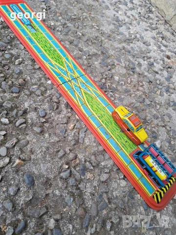 стара унгарска ламаринена играчка влакче, снимка 5 - Колекции - 53996283