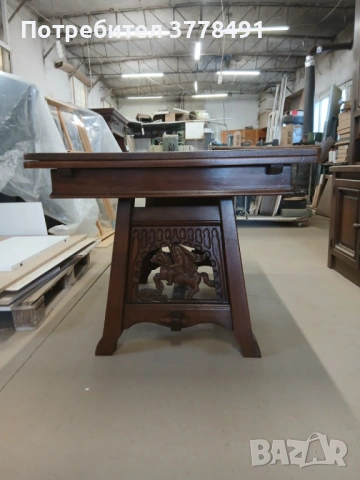 Старинна разтегателна маса изработена 1956 г., снимка 3 - Антикварни и старинни предмети - 54358952