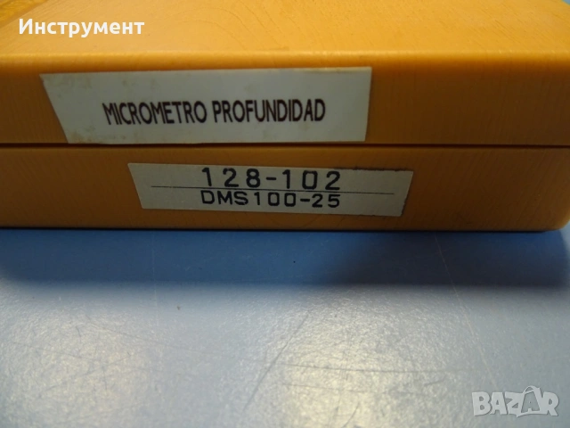 Дълбокомер Mitutoyo 128-102 depth micrometer 0-25mm DMS100-25, снимка 6 - Други инструменти - 54855551