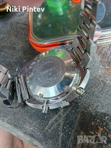 Seiko 6138 хронограф автоматик правена профилактика преди три месеца., снимка 5 - Мъжки - 55481521