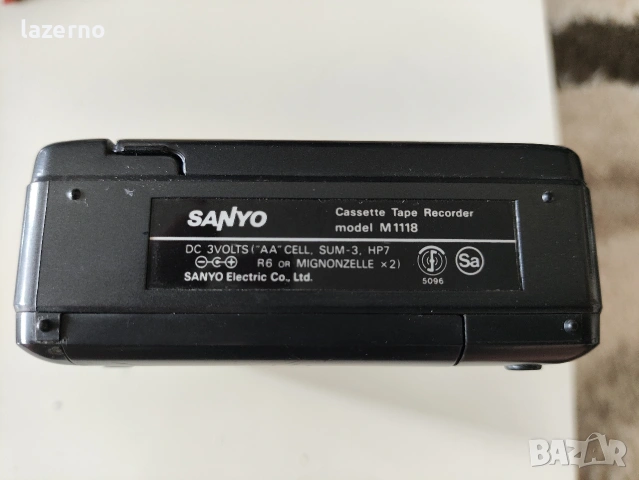 ретро уокмен диктофон Sanyo m1118, снимка 5 - Радиокасетофони, транзистори - 54492649