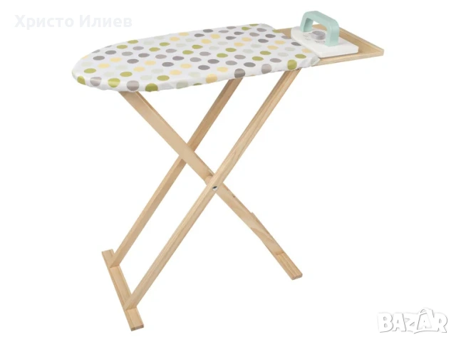 Детска дървена дъска за гладене с ютия