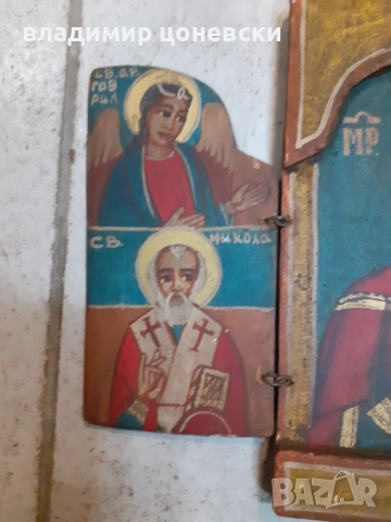 Икона,ръчно рисувана,възрожденски стил,, снимка 5 - Икони - 54505298