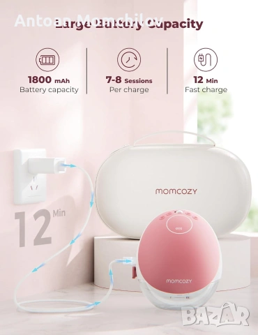 Помпа за кърма Momcozy Mobile Flow M9 2 броя, снимка 9 - Помпи за кърма - 55033152