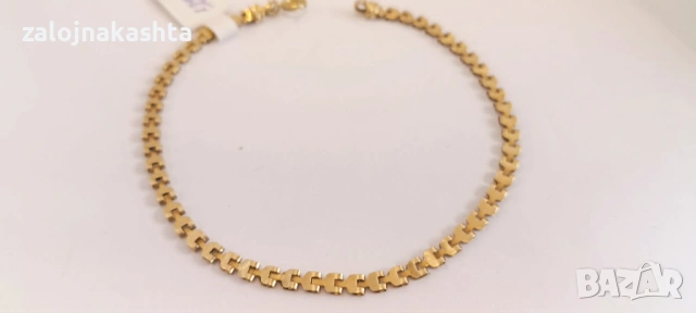 Нова-Златна гривна-4,30гр/14кр, снимка 5 - Гривни - 54467023