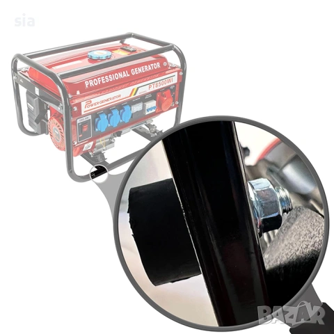 Генератор за ток, 4500W, 220V, 380V и 12V, снимка 2 - Аксесоари и консумативи - 31446520