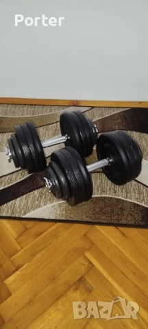 Продавам два дъмбела по 40 кг. всеки., снимка 2 - Фитнес уреди - 54443301