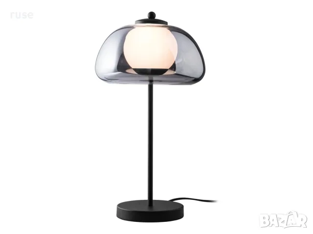НОВИ! Настолна лампа стъкло сиво Mid-Century Modern Mushroom Floor, снимка 3 - Настолни лампи - 55678277
