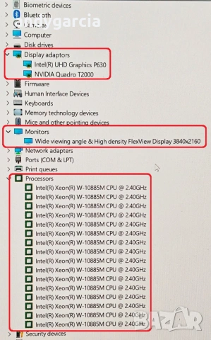  Lenovo ThinkPad P17 4K UHD 100% Adobe/Core i9-10885H/16GB RAM/512GB SSD/NVidia Quadro T2000 4GB , снимка 11 - Лаптопи за работа - 54839964