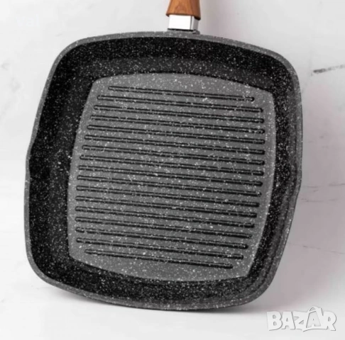 Тиган грил с капак Goldmann 24x7см./28x4.5см.– керамично покритие, лят алуминий, индукция, снимка 4 - Съдове за готвене - 54999068