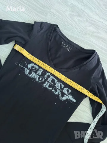 Дамска блуза Guess Los Angeles с дълъг ръкав черна, снимка 5 - Блузи с дълъг ръкав и пуловери - 55479386