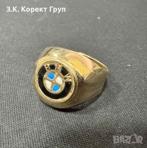 Златен пръстен BMW 14К 585, снимка 3 - Пръстени - 54936102