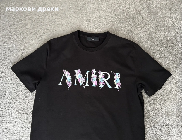 AMIRI мъжка тениска в черен  M, снимка 4 - Тениски - 54901167