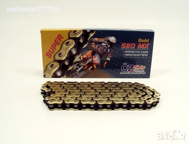 Вериги CZ 520 MX gold/black, 520 EC-професионални за мото крос