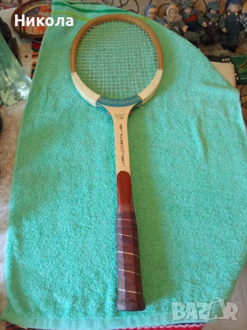 Стара дървена тенис ракета Erbacher Silber Sphinx, снимка 2 - Тенис - 54330312