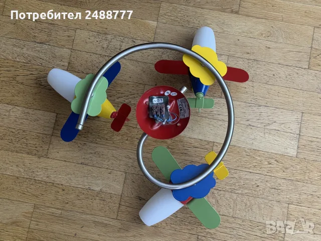Лампа за детска стая със самолети и животни, снимка 5 - Детски нощни лампи - 55425467