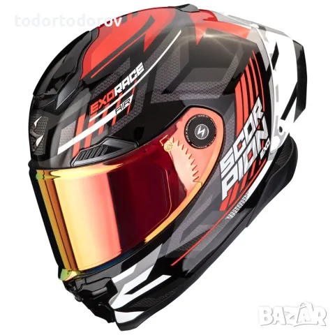 Мото каска SCORPION EXO-Race Kobra FIM 2 2026 М 57-58см.Топ Цена 975.96 лв. / 499 €, снимка 2 - Аксесоари и консумативи - 55329049