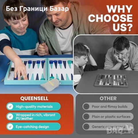 Нова Класическа настолна игра табла тюркоазен сет 32 пулове подаръчна кутия, снимка 4 - Шах и табла - 54923607