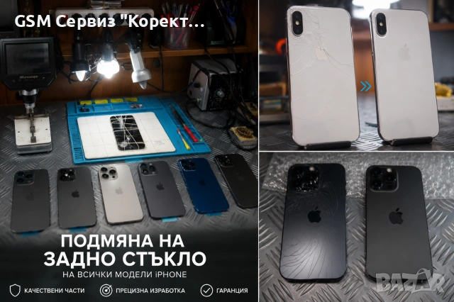 Подмяна на задно стъкло(капак) на всички модели iPhone