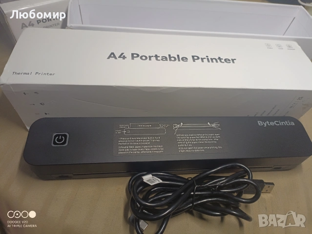 Преносим принтер за пътуване, C80 Bluetooth термопринтер, поддържащ A4 8.5 x 11 инча US , снимка 2 - Принтери, копири, скенери - 54703490