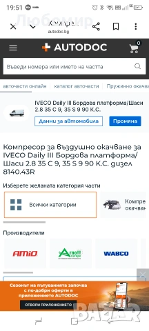 4154031050 Компресор за въздушно окачване  IVECO Daily , снимка 4 - Части - 55211788