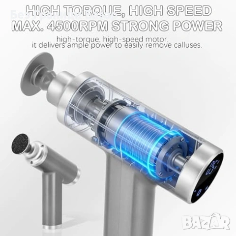 Нов Професионален уред за пети 4500RPM комплект 80 шкурки Електрическа пила 10 скорости педикюр, снимка 2 - Други - 54526730