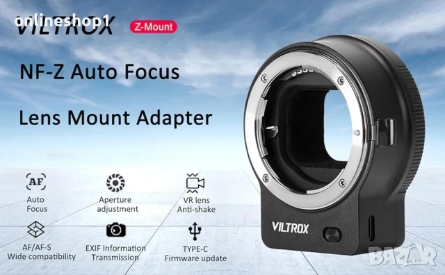 Адаптер за обектив Nikon F към обектив Nikon Z VILTROX NF-Z, снимка 4 - Обективи и филтри - 54397291