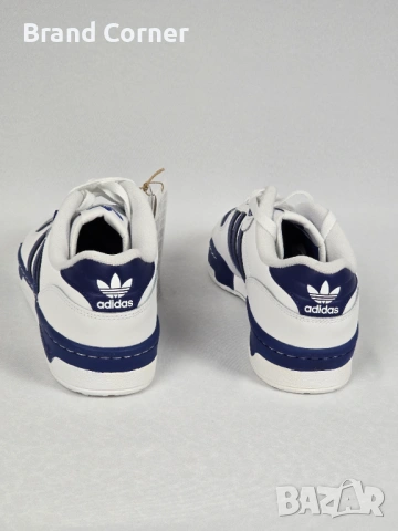 Чисто нови adidas Originals Rivalry Low (Бели/Тъмносини) – Естествена кожа -рст 42 2/3, снимка 3 - Маратонки - 54280363