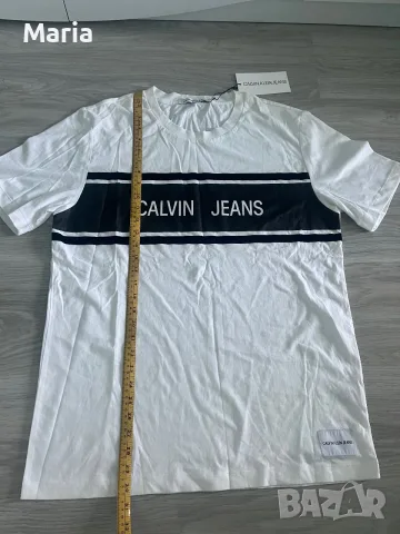 Calvin Klein Jeans Logo T-Shirt White Size XL – New with Tags, снимка 2 - Тениски - 55304529