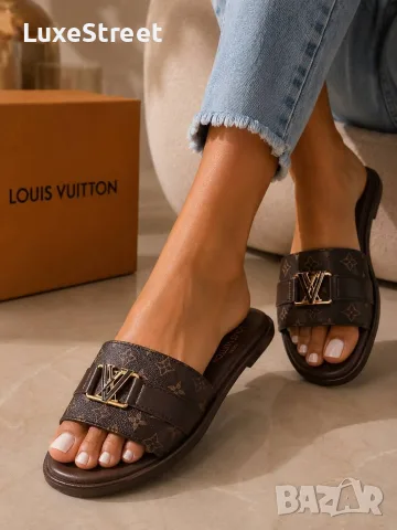 Louis VUITTON 🤍Дамски Чехли , снимка 6 - Чехли - 55531547