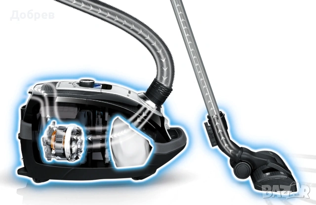 Прахосмукачка Siemens Q8.0 (Bosch) extreme quatro power, active sound control,с резервни НОВИ филтри, снимка 4 - Прахосмукачки - 55274062