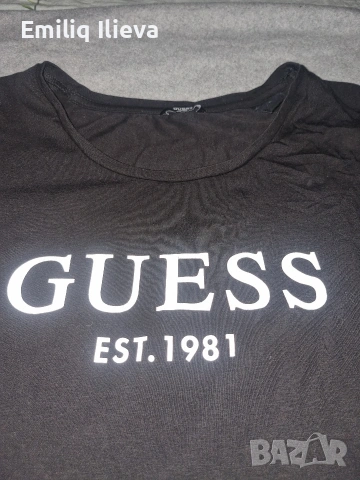  Черно боди на guess , снимка 2 - Блузи с дълъг ръкав и пуловери - 55226182