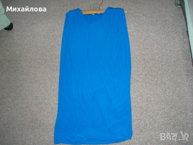 Рокля цвят кобалт M/L, снимка 3 - Рокли - 54612898