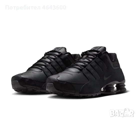Nike Shox NZ Triple Black, снимка 2 - Маратонки - 55692436