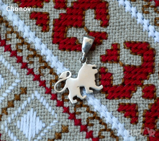 Сребърен медальон лъв зодия лъв лъвче, снимка 7 - Колиета, медальони, синджири - 55249537