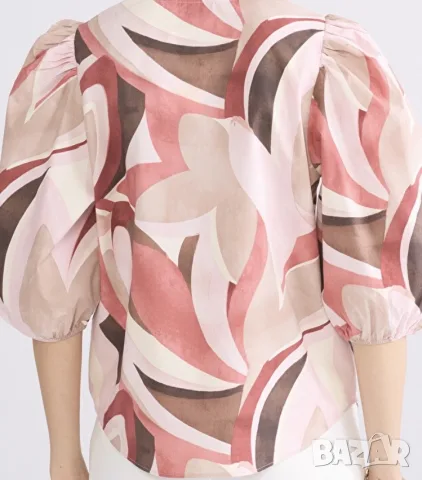 Блуза с пуф ръкави — 42/L/XL, снимка 5 - Корсети, бюстиета, топове - 55574341