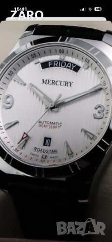 Швейцарски автоматичен часовник Mercury Roadstar, снимка 4 - Мъжки - 54409994